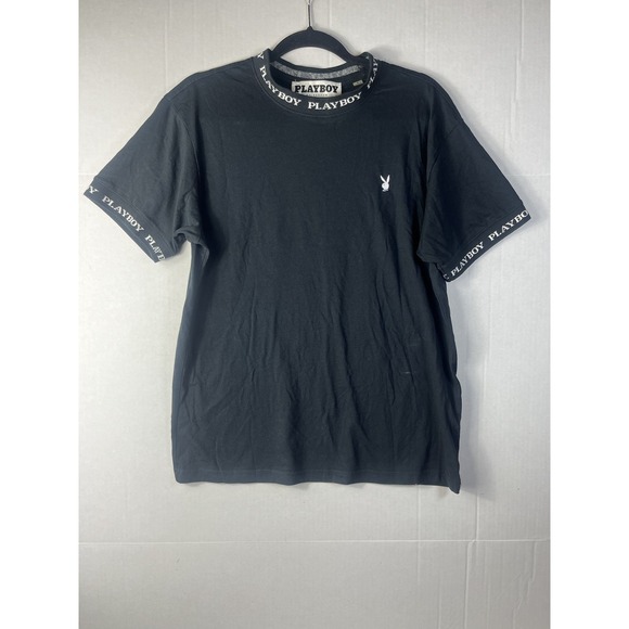 Playboy by PacSun Women's Shirt Black Small Short Sleeve Crew Neck - Picture 3 of 13